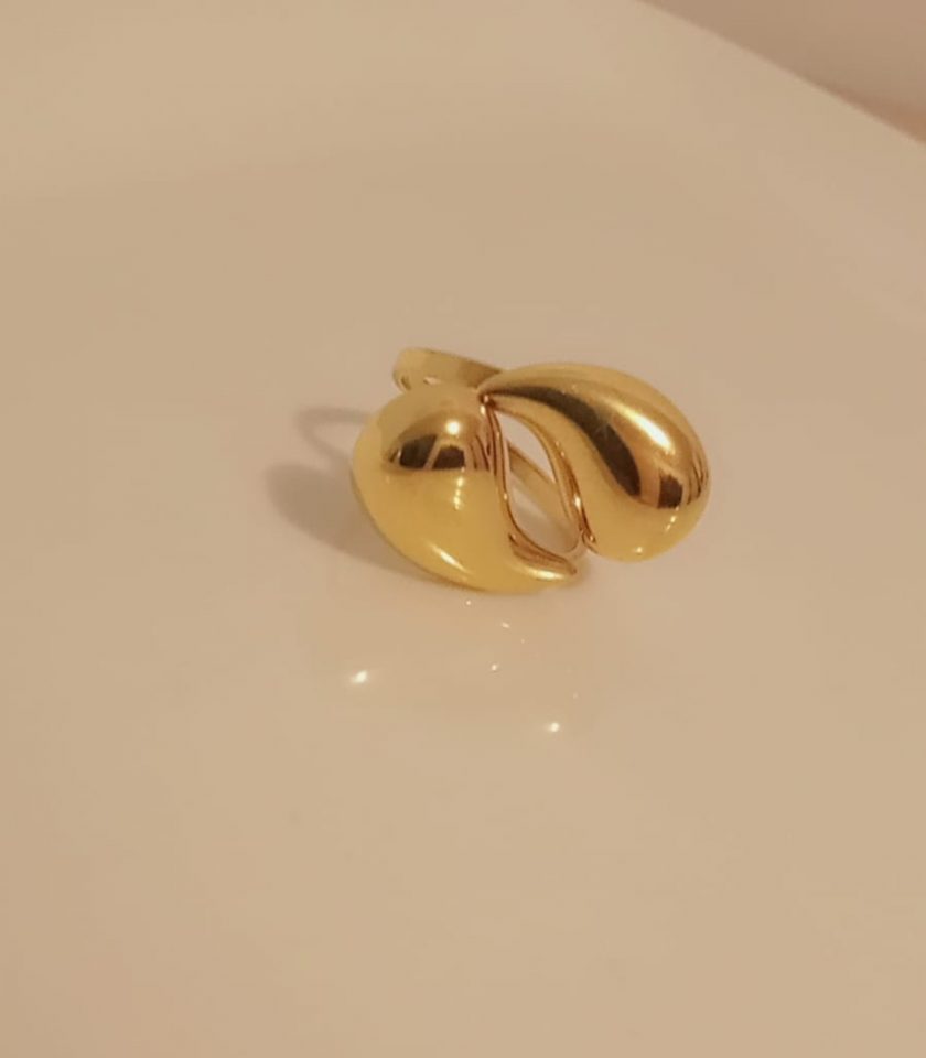 Bague goutte en acier inoxydable