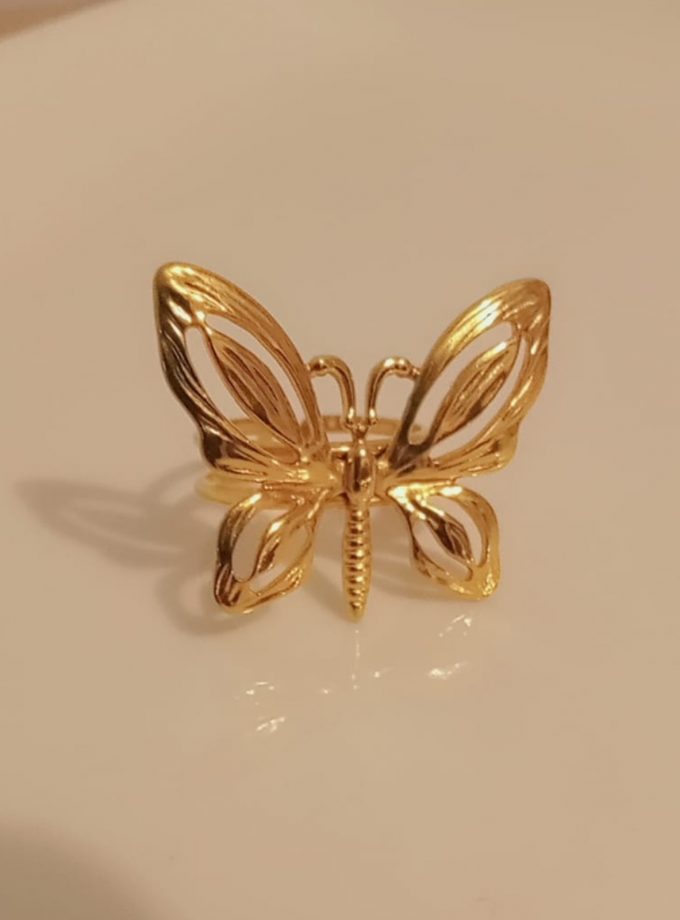 Bague papillon en acier inoxydable