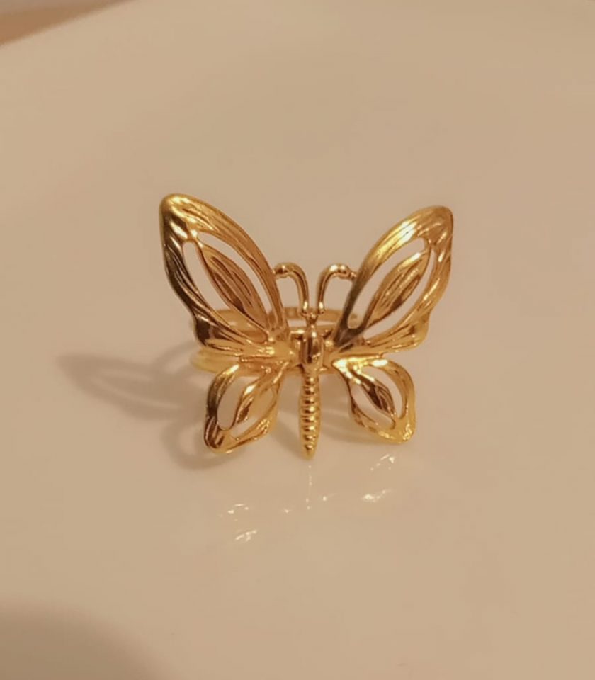 Bague papillon en acier inoxydable