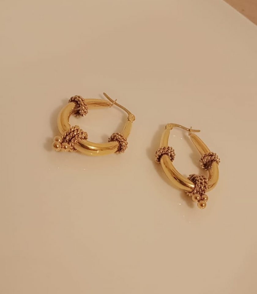 Boucles d'oreilles chic en acier inoxydable