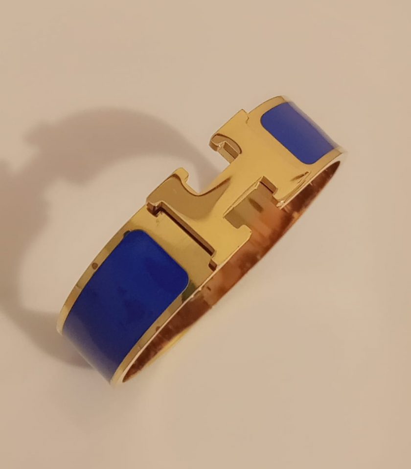 Bracelet bleu doré en acier inoxydable