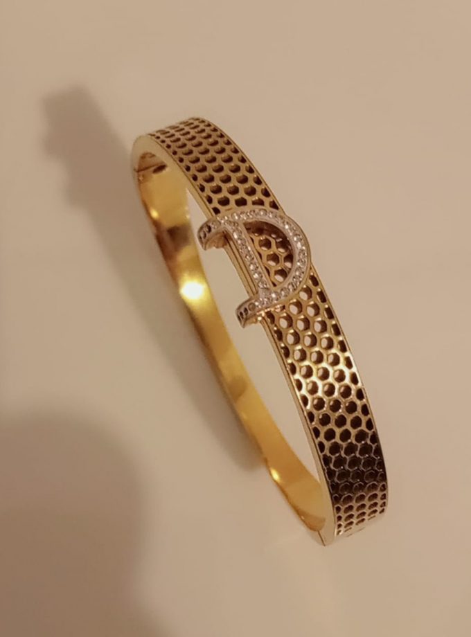 Bracelet tendance D en acier inoxydable