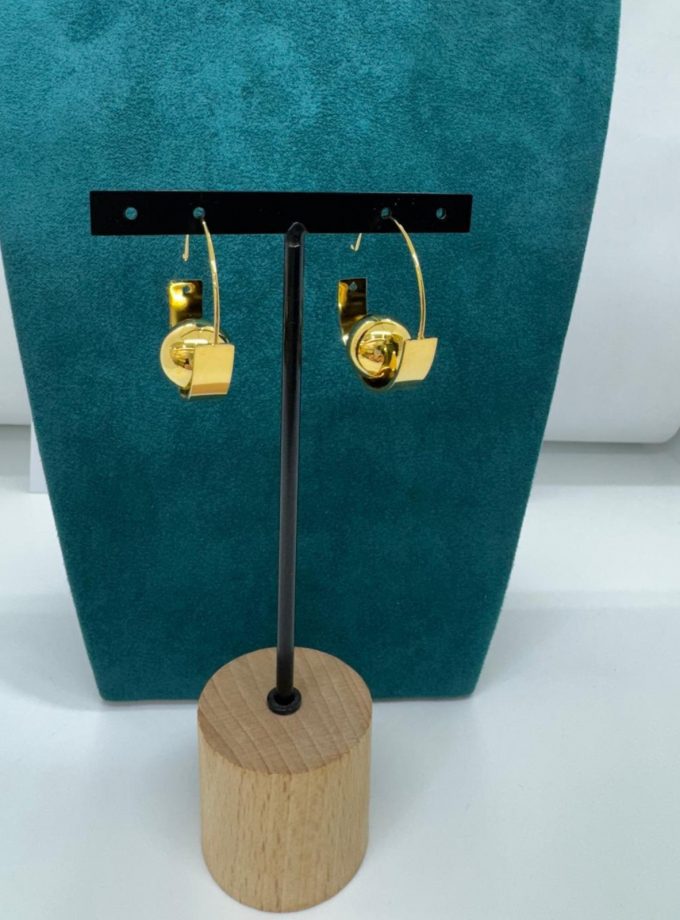 Boucles d'oreilles créoles boule