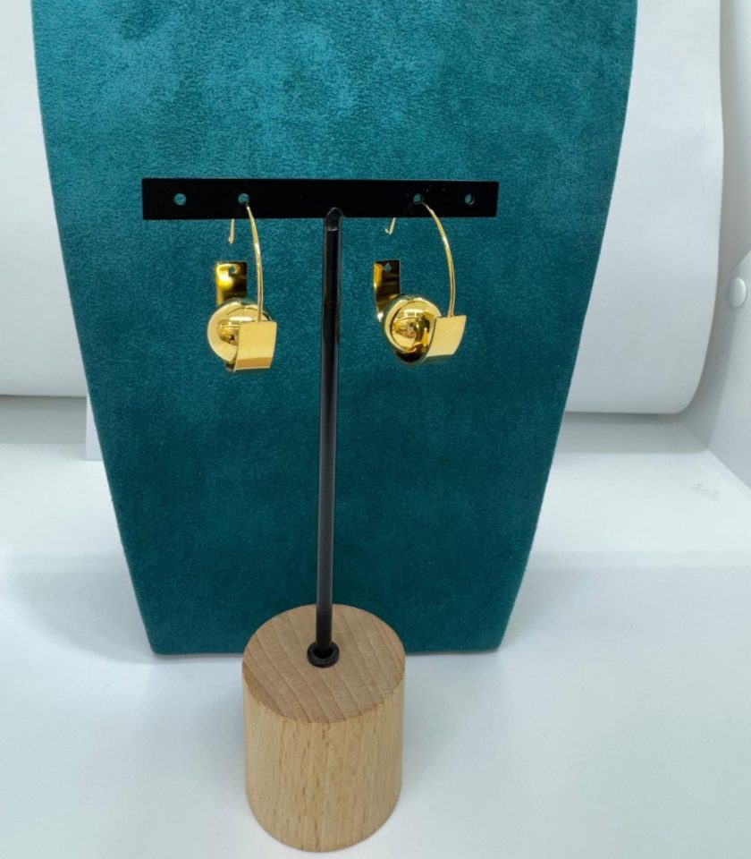 Boucles d'oreilles créoles boule
