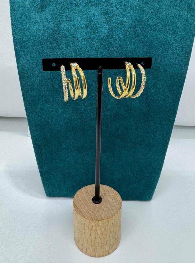 Boucles d'oreilles créoles strass