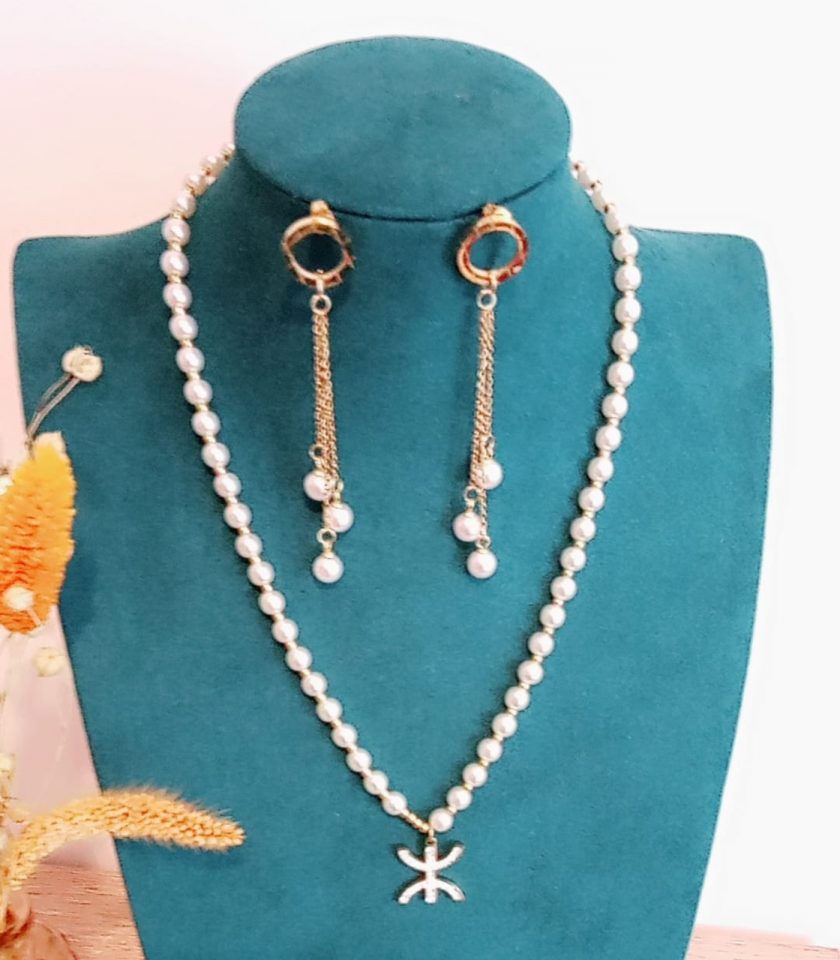 Parure signe Amazigh en acier inoxydable